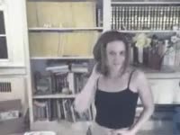 Newcomer to the live streaming webcam scene removes her snug fitting jeans and models